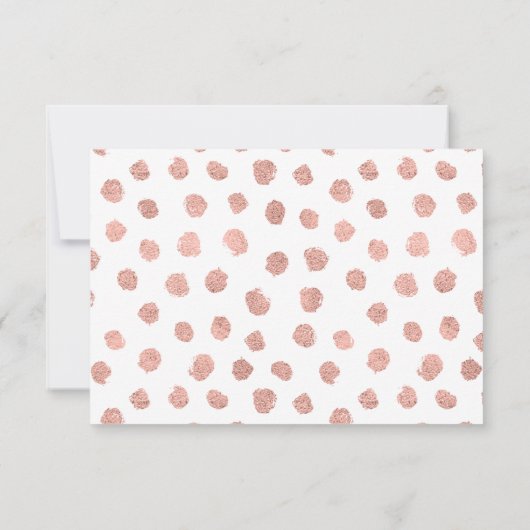 Moderne Roos Gold Love Wedding RSVP Kaart (Achterkant)