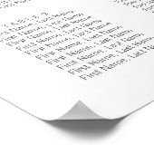 Moderne Roos Gold Love Wedding Seating Chart Poster (Hoek)