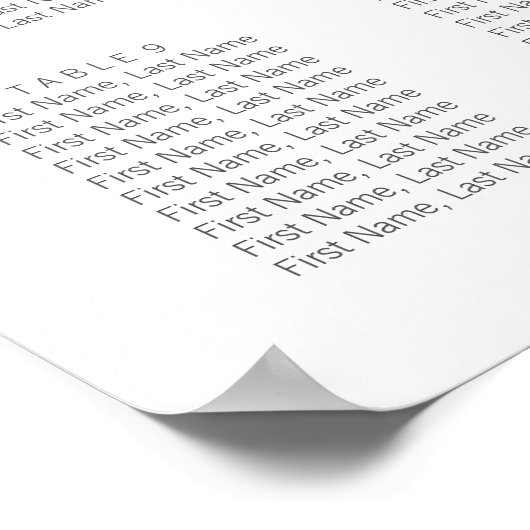 Moderne Roos Gold Love Wedding Seating Chart Poster (Hoek)