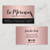 Moderne Roos Gold Makeup Artistry Visitekaartje (Voorkant / Achterkant)