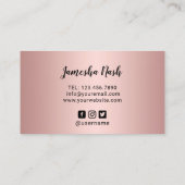 Moderne Roos Gold Makeup Artistry Visitekaartje (Achterkant)