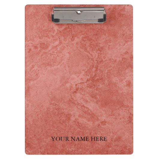 Moderne Roos Gold Marble Designer - Aangepast Klembord (Voorkant)