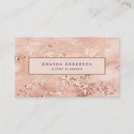 Moderne Roos Gold Marble Visitekaartje