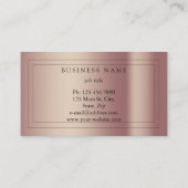Moderne Roos Gold Minimale zijderoute Wit-gebak Visitekaartje (Achterkant)