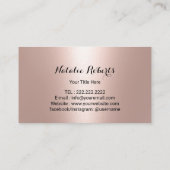 Moderne Roos Gold Mode op hoog niveau Boutique Visitekaartje (Achterkant)