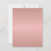 Moderne Roos Gold Monogram Chic Girly Note Card Notitiekaartje (Achterkant)