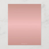 Moderne Roos Gold Monogram Chic Girly Note Kaart (Achterkant)