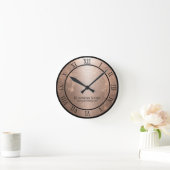 Moderne Roos Gold Moon  Astronomisch  Ronde Klok (Huis)