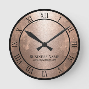 Moderne Roos Gold Moon  Astronomisch  Ronde Klok