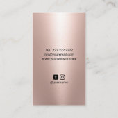 Moderne Roos Gold Moon Elegant Event Planning Visitekaartje (Achterkant)