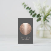 Moderne Roos Gold Moon Elegant Event Planning Visitekaartje (Staand voorkant)