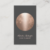 Moderne Roos Gold Moon Elegant Event Planning Visitekaartje (Voorkant)