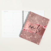 Moderne Roos Gold Nail-technicus — Benoemingboek Planner (Display)