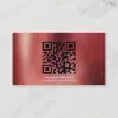 Moderne Roos Gold Photo QR Code Professional Visitekaartje (Achterkant)