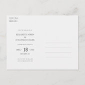 Moderne Roos Gold Photo Wedding Save the Date Uitnodiging Briefkaart (Achterkant)