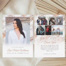 Moderne Roos Gold Pink Marble Memorial Funeral