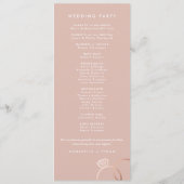 Moderne Roos Gold Rings Custom Wedding Program Programmakaart (Achterkant)