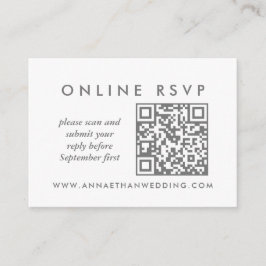 Moderne Roos Gold Rings Wedding Online QR Code RSV Informatiekaartje