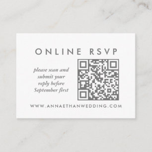 Moderne Roos Gold Rings Wedding Online QR Code RSV Informatiekaartje