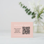 Moderne Roos Gold Rings Wedding Online QR Code RSV Informatiekaartje (Staand voorkant)