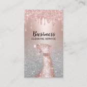 Moderne Roos Gold-schijven voor schoonmaken en ond Visitekaartje (Voorkant)