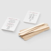 Moderne Roos Gold Script minimal Wedding Program Handwaaier (Niet-gemonteerd)