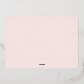 Moderne Roos Gold Script Valentijnsdag Foto Folie Feestdagenkaart (Achterkant)