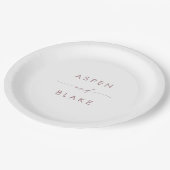 Moderne Roos Gold Script Wedding Cake Paper Bord (Gekanteld)