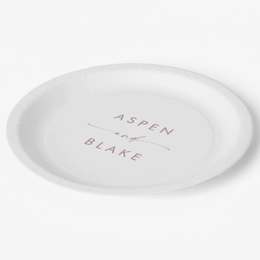 Moderne Roos Gold Script Wedding Cake Paper Bord (Gekanteld)