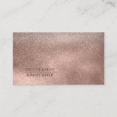 Moderne Roos Gold Shimmer Glitter Abstract Visitekaartje (Voorkant)