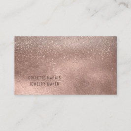 Moderne Roos Gold Shimmer Glitter Abstract Visitekaartje