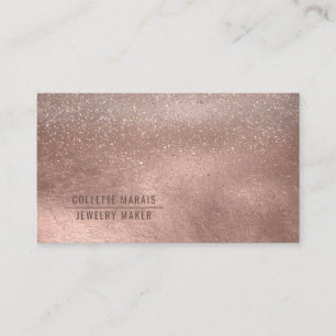 Moderne Roos Gold Shimmer Glitter Abstract Visitekaartje