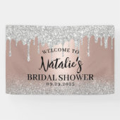 Moderne Roos Gold & Silver Drivers Vrijgezellenfee Spandoek (Horizontaal)