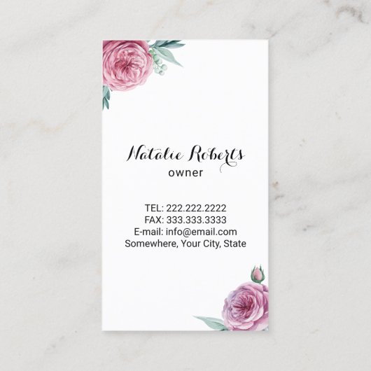 Moderne Roos Gold Spray Bottle Cleaning Visitekaartje (Achterkant)