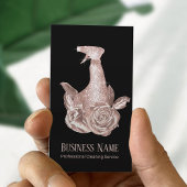 Moderne Roos Gold Spray Bottle & Flowers Visitekaartje