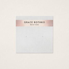 Moderne Roos Gold Stripe Studs die beeldscherm ver Vierkante Visitekaartjes