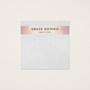 Moderne Roos Gold Stripe Studs die beeldscherm ver Vierkante Visitekaartjes