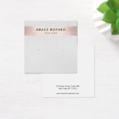 Moderne Roos Gold Stripe Studs die beeldscherm ver Vierkante Visitekaartjes (Bureau)