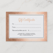 Moderne Roos Gold Versatile Cadeaubon Kortingskaartje (Voorkant)