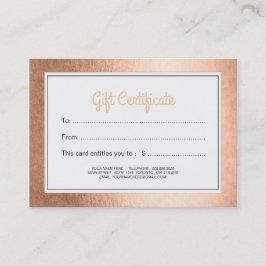 Moderne Roos Gold Versatile Cadeaubon Kortingskaartje