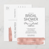 Moderne Roos Gold Vrijgezellenfeest Kaart (Voorkant / Achterkant)