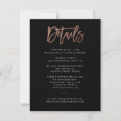 Moderne Roos Gold Wedding-kaart met script Kaart (Voorkant)