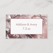 Moderne Roos Gold & White, gemarmerd Dank je Informatiekaartje (Achterkant)