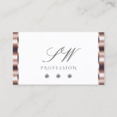 Moderne Roos Gold White Sparking Diamonds Initiale Visitekaartje (Voorkant)