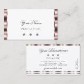 Moderne Roos Gold White Sparking Diamonds Luxury Visitekaartje (Voorkant / Achterkant)