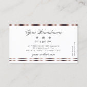 Moderne Roos Gold White Sparking Diamonds Luxury Visitekaartje (Achterkant)