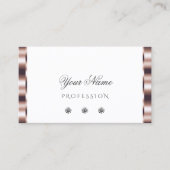 Moderne Roos Gold White Sparking Diamonds Luxury Visitekaartje (Voorkant)