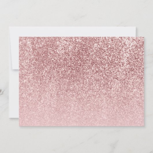 Moderne Roos Gold Wine & Flowers Vrijgezellenfeest Kaart (Achterkant)