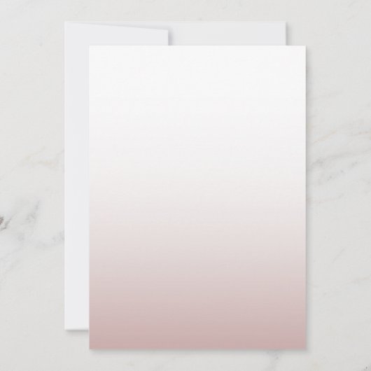 Moderne Roos gouden kalligrafie De bruiloft van Kaart (Achterkant)