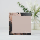 Moderne roos gouden marmeren textuur bedankkaart (Staand voorkant)